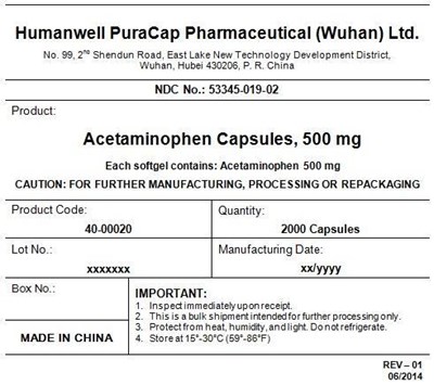Shipping Label (Acetaminophen Capsules  500mg   01)